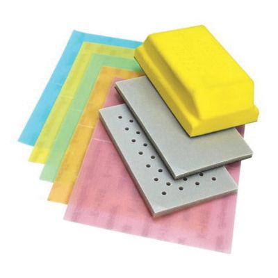 EAGSP19115 image(0) - Eagle Abrasives, Inc. KOVAX Super Assilex SP19115 28-Piece Finishing Starter Kit, 130 mm W x 170 mm L Sheet, Super-Tack Attachment