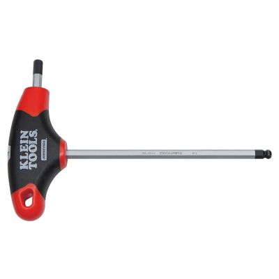 KLEJTH6E15BE image(0) - Klein Tools 3/8-Inch Ball-End Hex Key, Journeyman&trade; T-Handle, 6-Inch