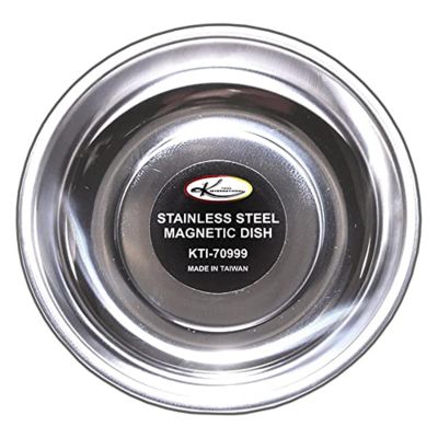 KTI70999 image(1) - K Tool International Magnetic Dish Parts Tray 5-3/4 Inches Stainless Steel