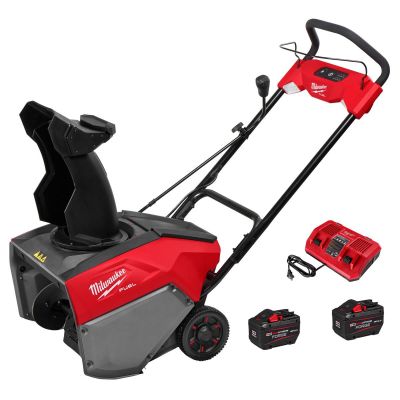 MLW3036-22HD image(0) - Milwaukee Tool M18 FUEL 21 Auger Propelled Dual Battery Single Stage Snow Blower Kit
