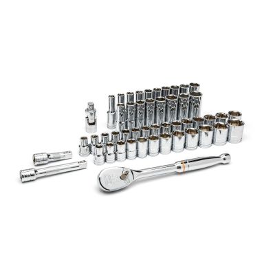 KDT80700D image(0) - GearWrench 49 Piece 1/2 Inch Drive 6 Point Standard & Deep SAE/Metric Mechanics Tool Set