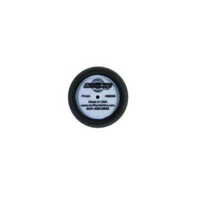 BUF320G image(0) - Buff And Shine 320G Curved Back Grip Pad, 3 in Dia, 1 in THK, Hook and Loop Attachment, Polyester Foam Pad, Black