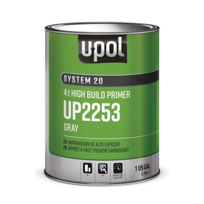 UPO2253 image(0) - U Pol Products SYSTEM 20 National Rule 4:1 High Build Primer - 1 Gallon Tin - Gray