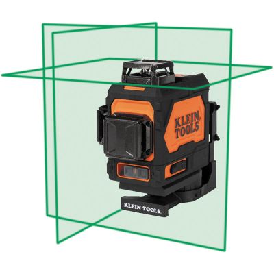 KLE93MCLG image(0) - Klein Tools Green Compact Cross-Line Self-Leveling Laser Level, 50-Foot