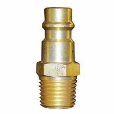 RTCHFMP-1 image(0) - Reading Technologies  HFMP-1 High Flow Quick Disconnect Plug, 1/4 in, Male, Brass