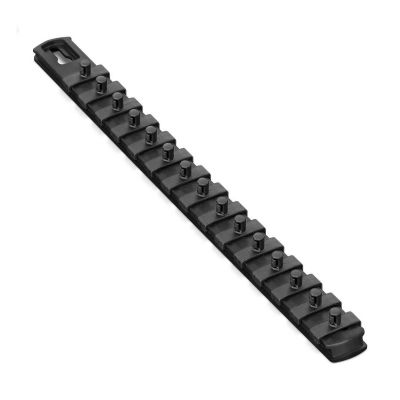 ERN8423 image(0) - Ernst Mfg. 13 Inch Socket Organizer with 15 Twist Lock Clips - 1/4 Inch - Black