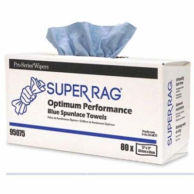 MDI95075 image(0) - MDI Pro-Series Super Rag 95075 Optimum Performance Supreme Towel, 80, 17 in L x 12 in W, Spunlace, Blue