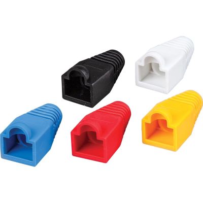 KLEVDV824650 image(0) - Klein Tools Strain Relief Boots for RJ45 Data Plugs, CAT5e/CAT6 Cable, 100-Pack