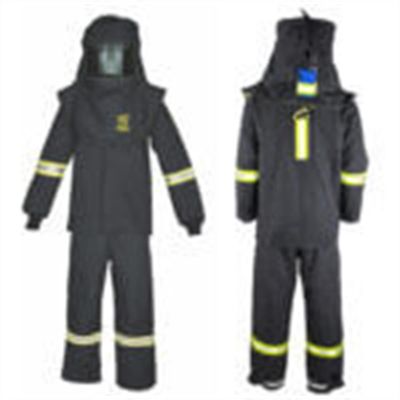 OBRTCG75B-ES-2XL image(0) - OBERON Suit Kit - Arc Flash - 75 Cal TCG - Comes with Hood, Coat and Bib Coveralls - With Escape Strap - Color: Black - Size: 2XL