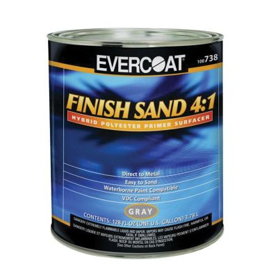 FIB738 image(0) - Fibre glass Evercoat 100738 Finish Sand, 1 gal Round Can, Gray, 4:1 Mixing, Use: DTM