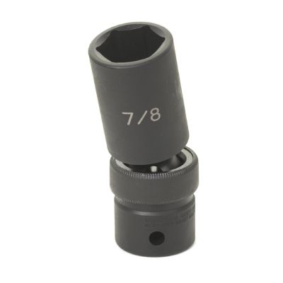 GRE2028UD image(0) - Grey Pneumatic 1/2" Drive x 7/8" Deep Universal Socket 6 Point - Black