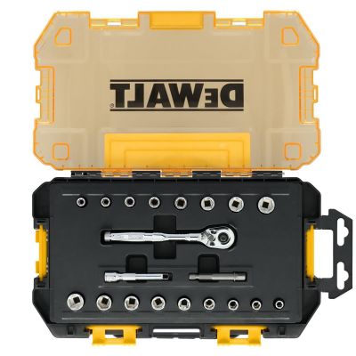 DWTDWMT45413 image(0) - DEWALT TOUGHSERIES TOUGH BOX 1/4 in. Drive Mechanics Tool Set - 20 Piece
