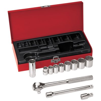 KLE65504 image(0) - Klein Tools 3/8-Inch Drive Socket Wrench Set, 12-Piece