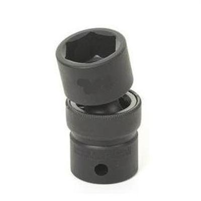 GRE2113UM image(0) - Grey Pneumatic 1/2" Drive x 13mm Standard Universal- 12 Point Socket - Black