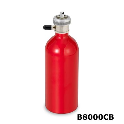 SUR8000CB image(0) - Milwaukee Sprayer B8000CB - Model B 16 oz Aluminum Sprayer, Red Powder-Coated, Chrome-Plated Brass Top