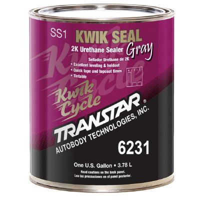 TRP6231 image(0) - Transtar Autobody Products 6231 - Kwik Seal 2K Urethane Sealer - 1 Gallon Can - Gray - 4:1:1 Mixing - 560 sq-ft/ Gallon at 1 mil Coverage