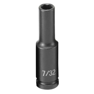 GRE907DS image(0) - Grey Pneumatic 1/4" Surface Drive x 7/32" Deep  Socket