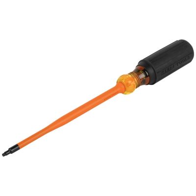 KLE6956INS image(0) - Klein Tools Slim-Tip 1000V Insulated Screwdriver, #1 Phillips, 6-Inch Round Shank