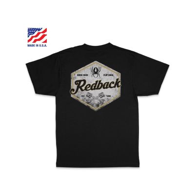 RDBTS1XXL image(0) - Redback Boots USA Piston Hex Tee Black XX-Large