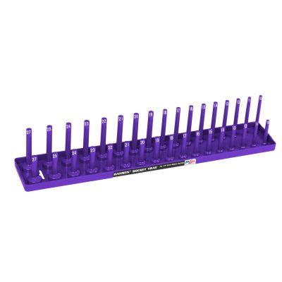 HNE1208 image(0) - Hansen Global 1/2 Inch Metric 2 Row Regular/Deep Socket Holder Tray - Purple