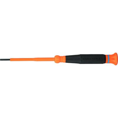 KLE6233INS image(0) - Klein Tools Insulated Precision Screwdriver, #0 Phillips, 3-Inch Shank