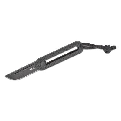 CRK4800 image(0) - CRKT (Columbia River Knife) KatanaX D2 Stonewash Plain Blade Manual OTF Grivory Handle - Black