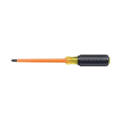 KLE603-4-INS image(0) - Klein Tools Insulated Screwdriver cushion-grip Round-Shank Phillips #2