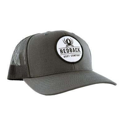 RDBHATRTC image(0) - Redback Boots USA Retro Trucker Hat w/ Patch - Charcoal