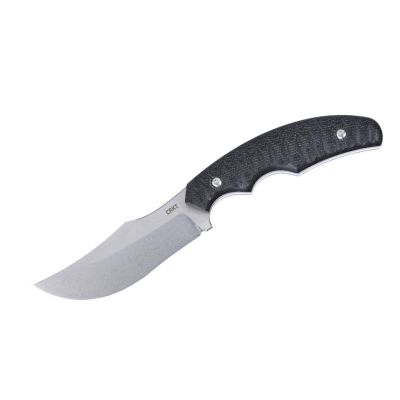 CRK3610 image(0) - CRKT (Columbia River Knife) Burrower Fixed D2 Stonewash Plain Blade Fixed Blade Knife with Sheath Micarta Handle - Black