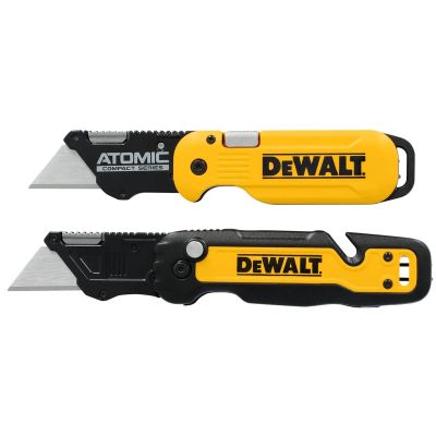 DWTDWHT10995 image(0) - DeWalt Push and Flip Folding Utility Knife 2 Pack