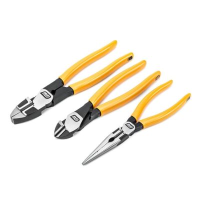KDT82202-06 image(0) - Gearwrench 3 Piece PITBULL Dipped Handle Electrician's Plier Set