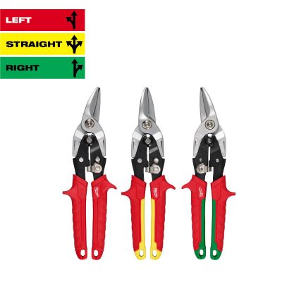MLW48-22-4563 image(0) - Milwaukee Tool Aviation Snip Set - 3 Piece