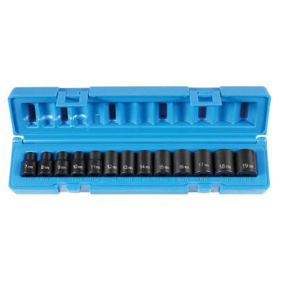 GRE1203M image(0) - Grey Pneumatic 3/8" Drive 13 Piece Standard Length Metric Set - 12 Point