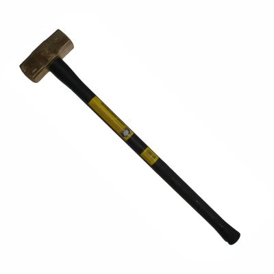 KLE7HBRFRH07 image(0) - Klein Tools Brass Sledge Hammer, Rubber Handle, 7-Pound