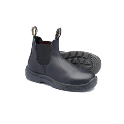 BLU179-095 image(0) - Blundstone Steel Toe Slip-On Elastic Side Boots w/ Kick Guard, Black, AU size 9.5, US size 10.5