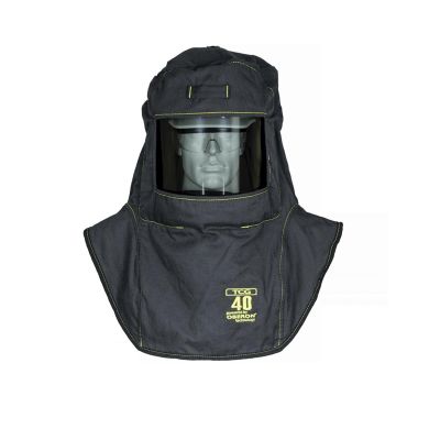OBRTCG40-CCHVS image(0) - OBERON Hood with Hard Cap - Arc Flash - 40 Cal TCG - With Fresh Air Arc Flash Hood Ventilation System - Canadian - Color: Black - Window: True Color Grey (TCG)