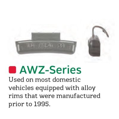 PWWAW200Z image(0) - Wegmann Automotive 2 oz Zinc Coated Clip-on AWZ Red Series Wheel Weight (Box of 25)