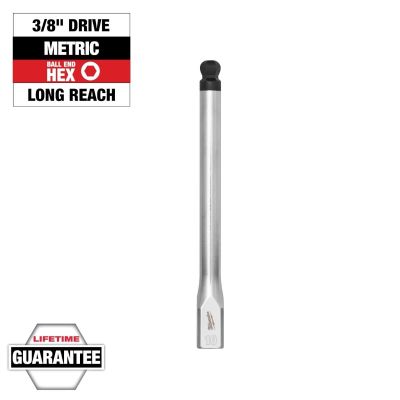 MLW45-34-1103 image(0) - Milwaukee Tool 3/8 Inch Drive 10mm Long Ball End Hex Bit Socket