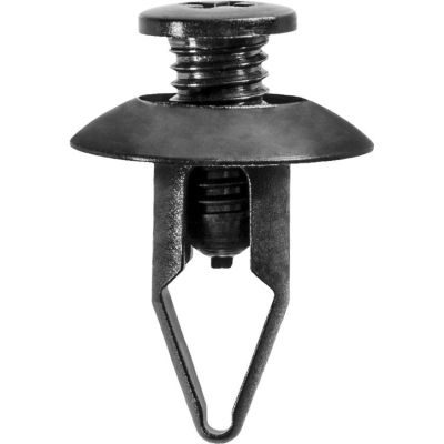 AVC20367 image(0) - AUVECO 20367 Push/Screw-Type with Closed End Bumper Cover Retainer, 18 mm Dia Head x 18 mm L Stem, Nylon, Black