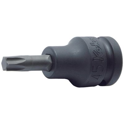 KKN14025-60-T25 image(0) - Ko-ken USA 14025.60-T25 1/2 Sq. Dr. Bit Socket TORX T25 Length 60mm