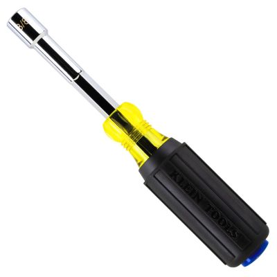KLE65414 image(0) - Klein Tools Color-Coded Hollow-Shaft Heavy-Duty Nut Driver, 1/4-Inch