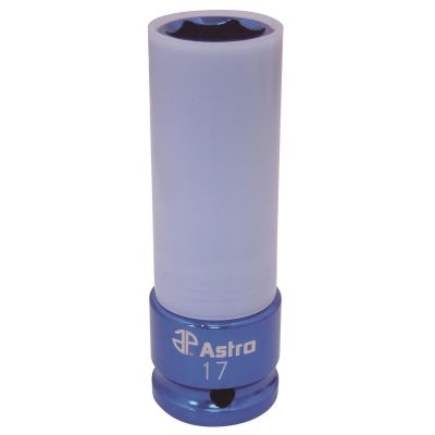 AST7870-17 image(0) - Astro Pneumatic 17mm 6 Point Impact Socket - Deep Blue