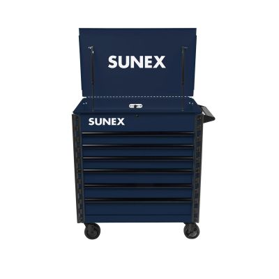 SUN8056FDBL image(0) - SUNEX Premium Full Drawer Service Cart - Blue