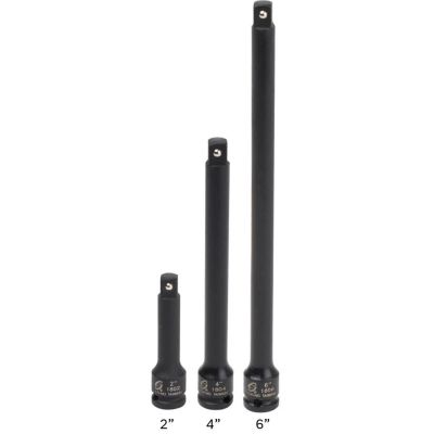 SUN1808 image(0) - SUNEX 1/4" Dr Impact Extension Set - 3 PC.