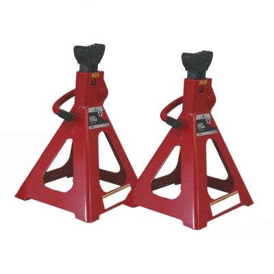 INT3312C image(0) - American Forge & Foundry Jack Stands - 12 Ton Capacity - Ratcheting - Double Locking - Pair