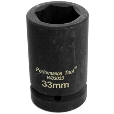 WLMW83033 image(0) - Wilmar Corp. / Performance Tool 1" Drive Budd Wheel Socket 33 mm