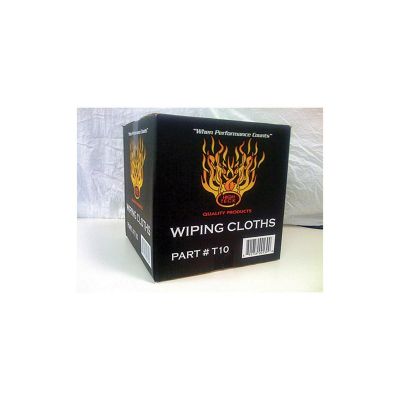 HITT10 image(0) - High Teck Products T10 Premium T-Shirt Material Wiping Cloth, 16 in W x 16 in L, 100% Cotton, White, 10 lb Carton