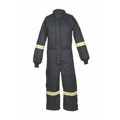 OBRTCG75-CVL-4XL image(0) - OBERON Coveralls - Arc Flash - 75 Cal TCG Ultralight - Color: Black - Size: 4XL
