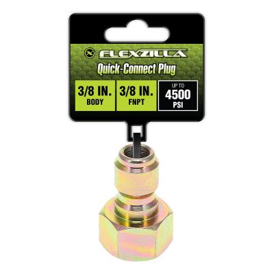 LEGPW3590 image(0) - Flexzilla Quick-Connect Plug, 3/8" Body x 3/8" FNPT, Steel