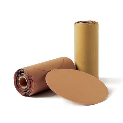 SUA00608 image(0) - Sunmight USA Corporation Gold 00608 Open Coated Link Roll Sanding Disc, 6 in, P120 Grit, Premium Aluminum Oxide, PSA Attachment